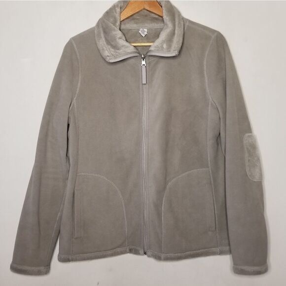 Calvin Klein full zip jacket Women's size large warm gray - Picture 1 of 5